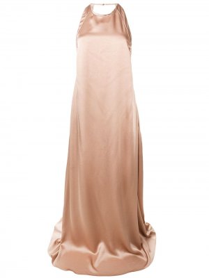 Длинное вечернее платье Rochas. Цвет: коричневый