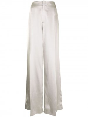 Широкие брюки с завышенной талией Ralph Lauren Collection. Цвет: серый