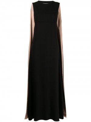 Платье-кейп без рукавов Valentino Pre-Owned. Цвет: черный