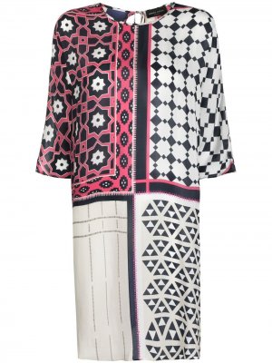Платье миди с принтом Roberto Collina. Цвет: нейтральные цвета