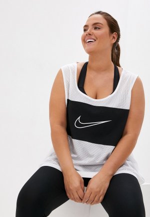 Майка спортивная Nike. Цвет: белый