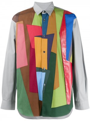 Фактурная рубашка с абстрактным принтом Comme Des Garçons Shirt. Цвет: серый