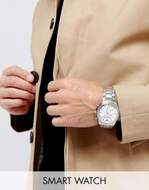 Гибридные смарт-часы с серебристым браслетом  Connected ART3011 Emporio Armani. Цвет: серебряный
