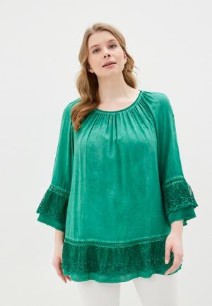 Блуза Ulla Popken. Цвет: зеленый