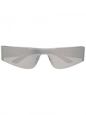 Солнцезащитные очки Mono Rec Balenciaga Eyewear. Цвет: серебристый