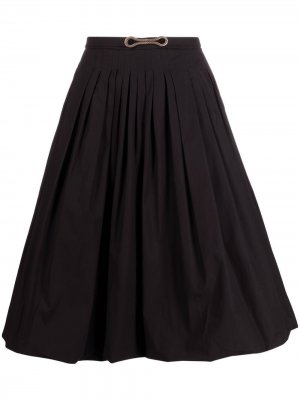Расклешенная юбка миди Ports 1961. Цвет: черный