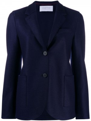 Приталенный пиджак на пуговицах Harris Wharf London. Цвет: синий