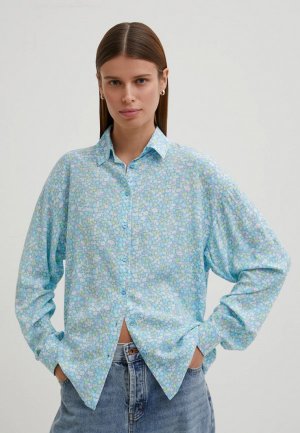 Блуза Finn Flare. Цвет: бирюзовый
