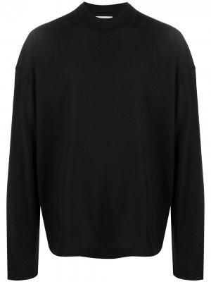Пуловер оверсайз с круглым вырезом Jil Sander. Цвет: черный