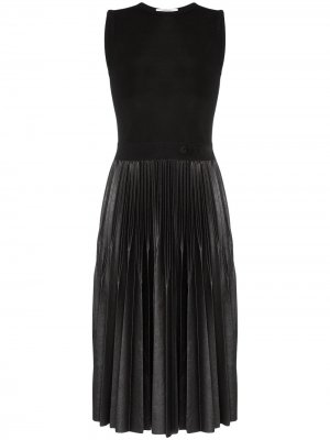 Плиссированное платье миди без рукавов Givenchy. Цвет: черный