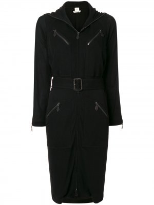 Платье миди с поясом pre-owned Hermès. Цвет: черный