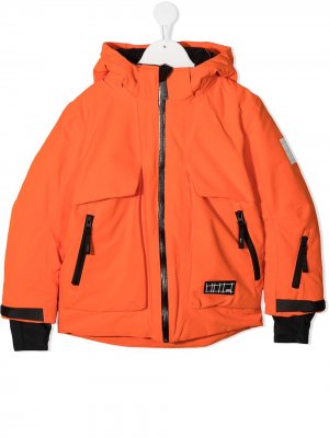 Пальто с карманами и капюшоном Molo. Цвет: оранжевый