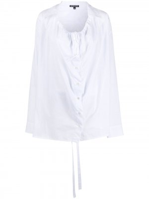 Рубашка с эластичным воротником Ann Demeulemeester. Цвет: белый