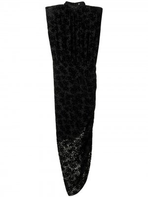 Жаккардовое платье асимметричного кроя Veronica Beard. Цвет: черный