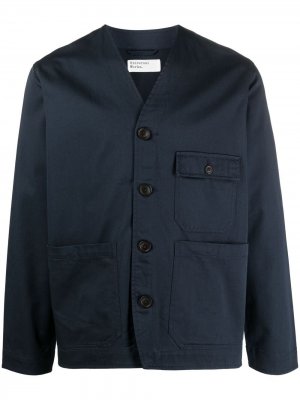 Куртка на пуговицах с V-образным вырезом Universal Works. Цвет: синий