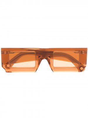 Солнцезащитные очки в прямоугольной оправе Jacquemus. Цвет: оранжевый