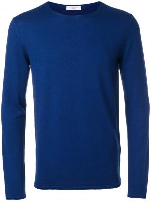 Классический свитер Paolo Pecora. Цвет: синий