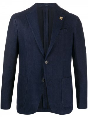 Джинсовый пиджак Lardini. Цвет: синий
