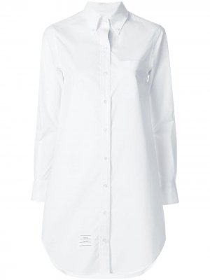 Elongated button-down shirt Thom Browne. Цвет: белый