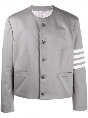 Пиджак оверсайз с полосками 4-Bar Thom Browne. Цвет: 035 med grey