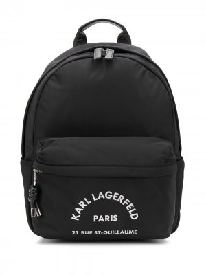 Рюкзак с принтом Karl Lagerfeld. Цвет: черный