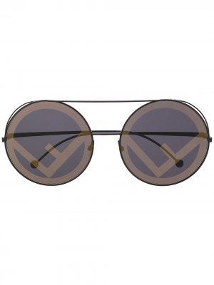 Солнцезащитные очки Run Away Fendi Eyewear. Цвет: черный