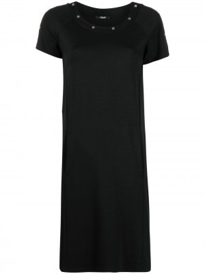 Платье-футболка с заклепками LIU JO. Цвет: черный