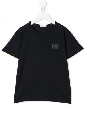 Logo patch T-shirt Dolce & Gabbana Kids. Цвет: синий