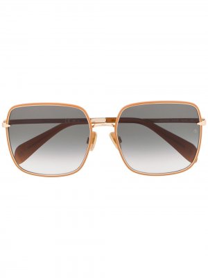 Солнцезащитные очки в квадратной оправе RAG & BONE EYEWEAR. Цвет: коричневый