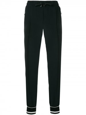 Спортивные брюки с лампасами в полоску Dolce & Gabbana. Цвет: черный