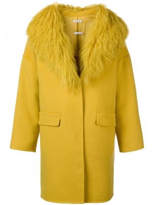 Пальто с воротником P.A.R.O.S.H.. Цвет: желтый