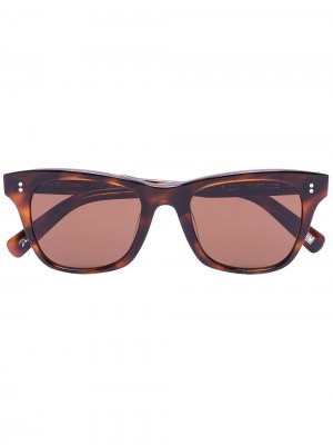 Солнцезащитные очки в квадратной оправе Chimi. Цвет: коричневый
