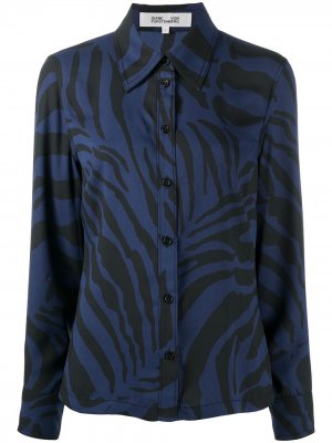 Рубашка Samson с тигровым принтом DVF Diane von Furstenberg. Цвет: синий