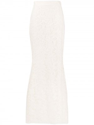 Кружевная юбка макси Dolce & Gabbana. Цвет: нейтральные цвета