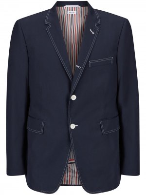 Строгий пиджак Thom Browne. Цвет: синий