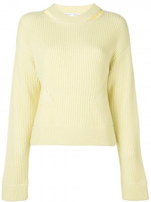 Пуловер крупной вязки в рубчик Proenza Schouler White Label. Цвет: желтый