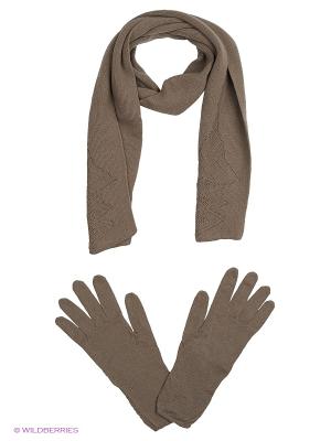 Комплект (перчатки, шарф) R&I. Цвет: бежевый