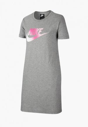 Платье Nike. Цвет: серый
