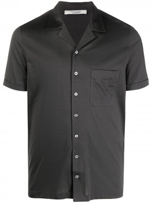 La Fileria For Daniello рубашка с короткими рукавами и заостренным воротником D'aniello. Цвет: черный