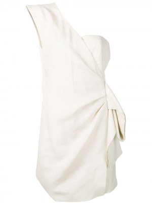 Платье на одно плечо Victoria Beckham. Цвет: нейтральные цвета