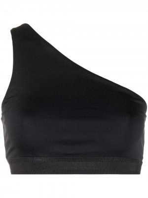 Укороченный топ на одно плечо Filippa K Soft Sport. Цвет: черный