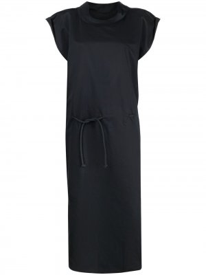 Платье миди с короткими рукавами и завязками Lemaire. Цвет: черный