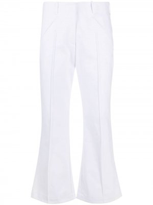 Укороченные расклешенные брюки Jejia. Цвет: белый
