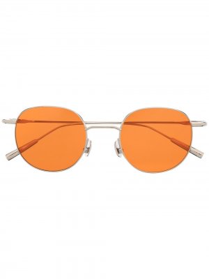 Солнцезащитные очки в круглой оправе AMBUSH. Цвет: серебристый
