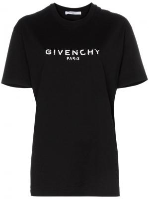 Футболка оверсайз с логотипом Givenchy. Цвет: черный
