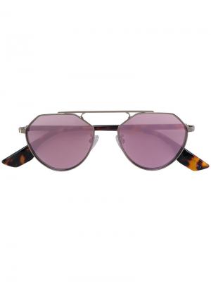 Солнцезащитные очки в круглой оправе Mcq By Alexander Mcqueen Eyewear. Цвет: серый