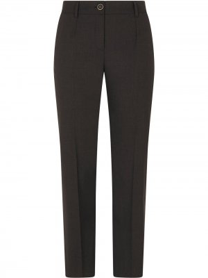 Укороченные брюки строгого кроя Dolce & Gabbana. Цвет: серый