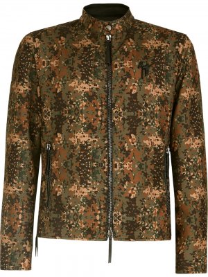 Куртка с камуфляжным принтом Giuseppe Zanotti. Цвет: коричневый