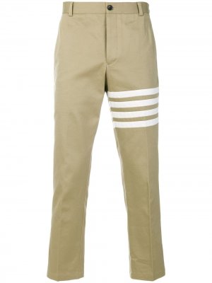 Seamed 4-Bar Stripe Unconstructed Chino Trouser In Cotton Twill Thom Browne. Цвет: нейтральные цвета
