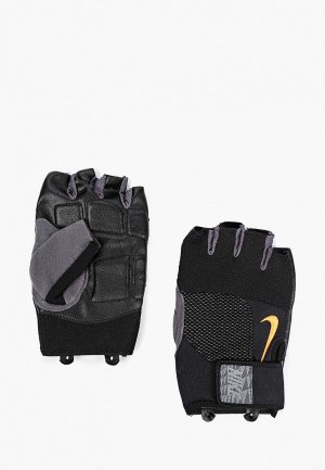 Перчатки для фитнеса Nike. Цвет: черный